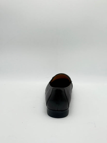 Pebbled Leather Logo Slip-On Loafer