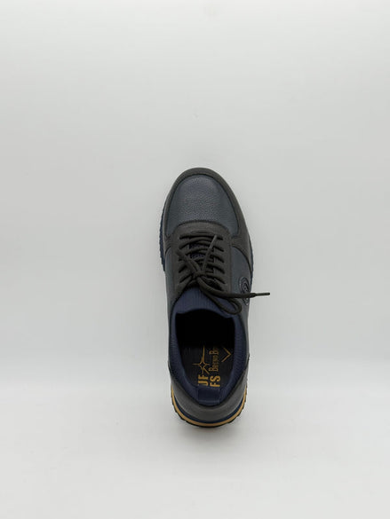 Pebbled Leather Logo Sneaker