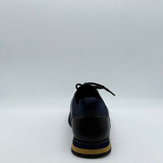 Pebbled Leather Logo Sneaker