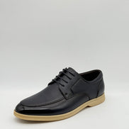 Pebbled Leather Moc-Toe Derby
