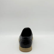 Pebbled Leather Moc-Toe Derby