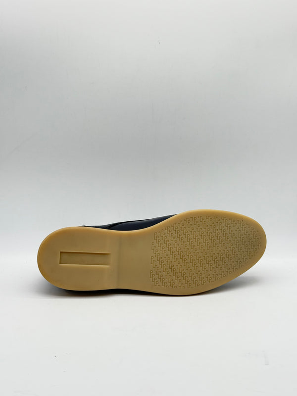 Pebbled Leather Moc-Toe Derby