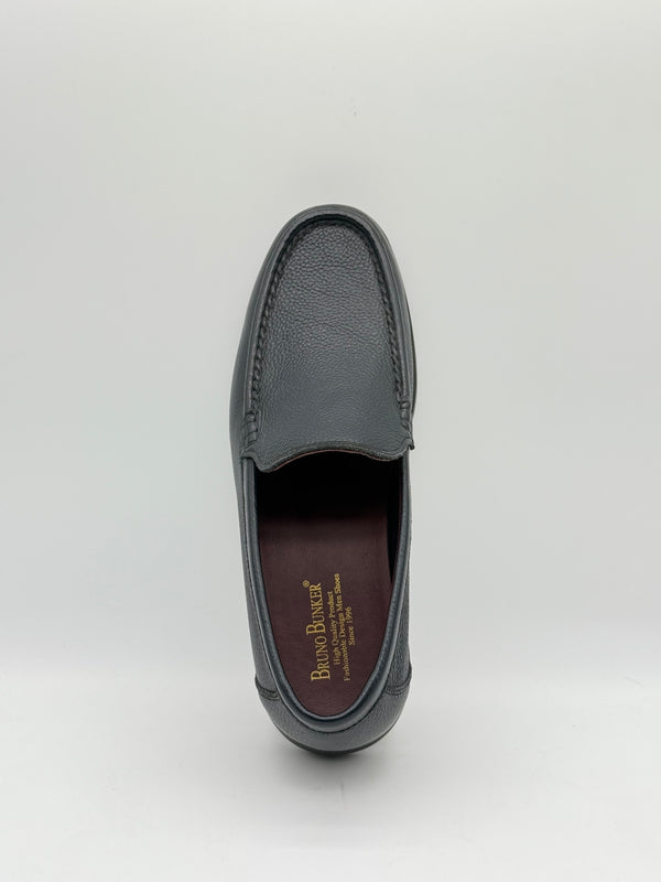 Pebbled Leather Moc-Toe Slip-On