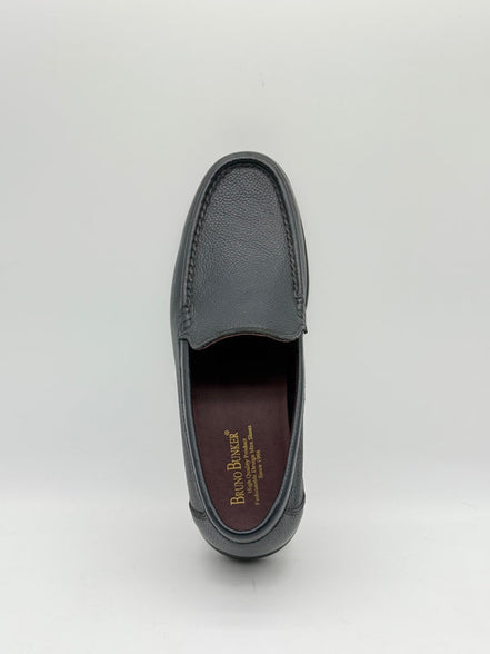 Pebbled Leather Moc-Toe Slip-On