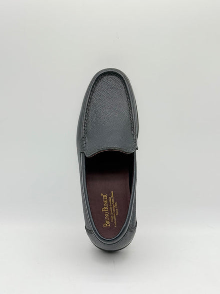 Pebbled Leather Moc-Toe Slip-On