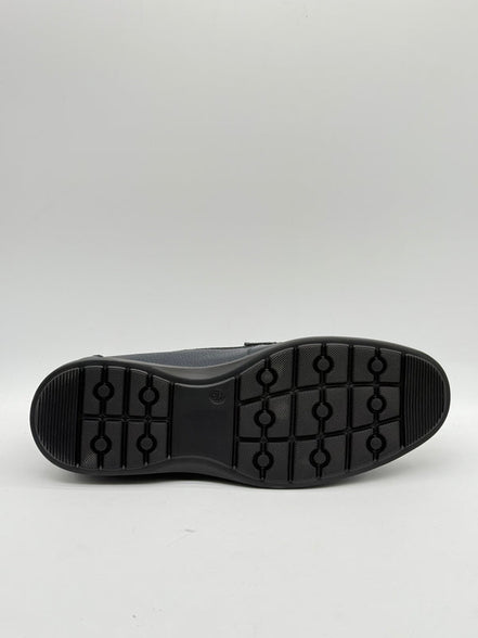 Pebbled Leather Moc-Toe Slip-On