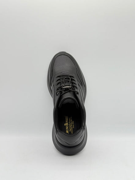 Burnished Leather Lug-Sole Sneaker
