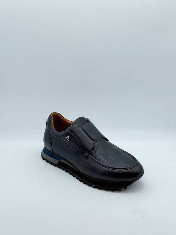 Pebbled Leather Slip-On Sneaker