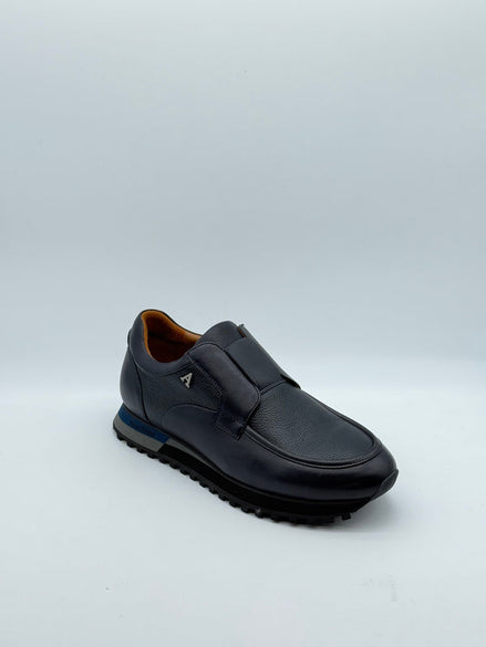 Pebbled Leather Slip-On Sneaker