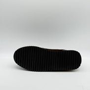 Pebbled Leather & Suede Logo Sneaker