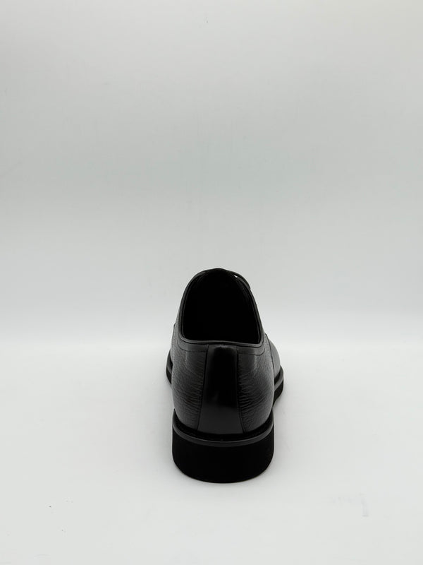 Croc-Embossed Leather Derby