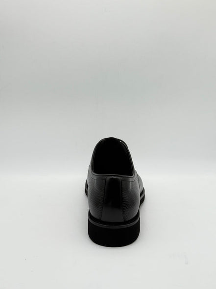 Black Pebbled Leather Derby
