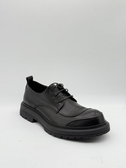Perforated Leather Lug-Sole Derby