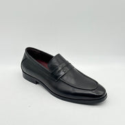 Smooth Leather Slim-Heel Penny Loafer