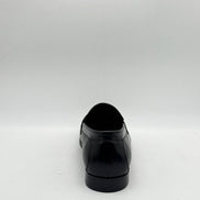 Smooth Leather Slim-Heel Penny Loafer