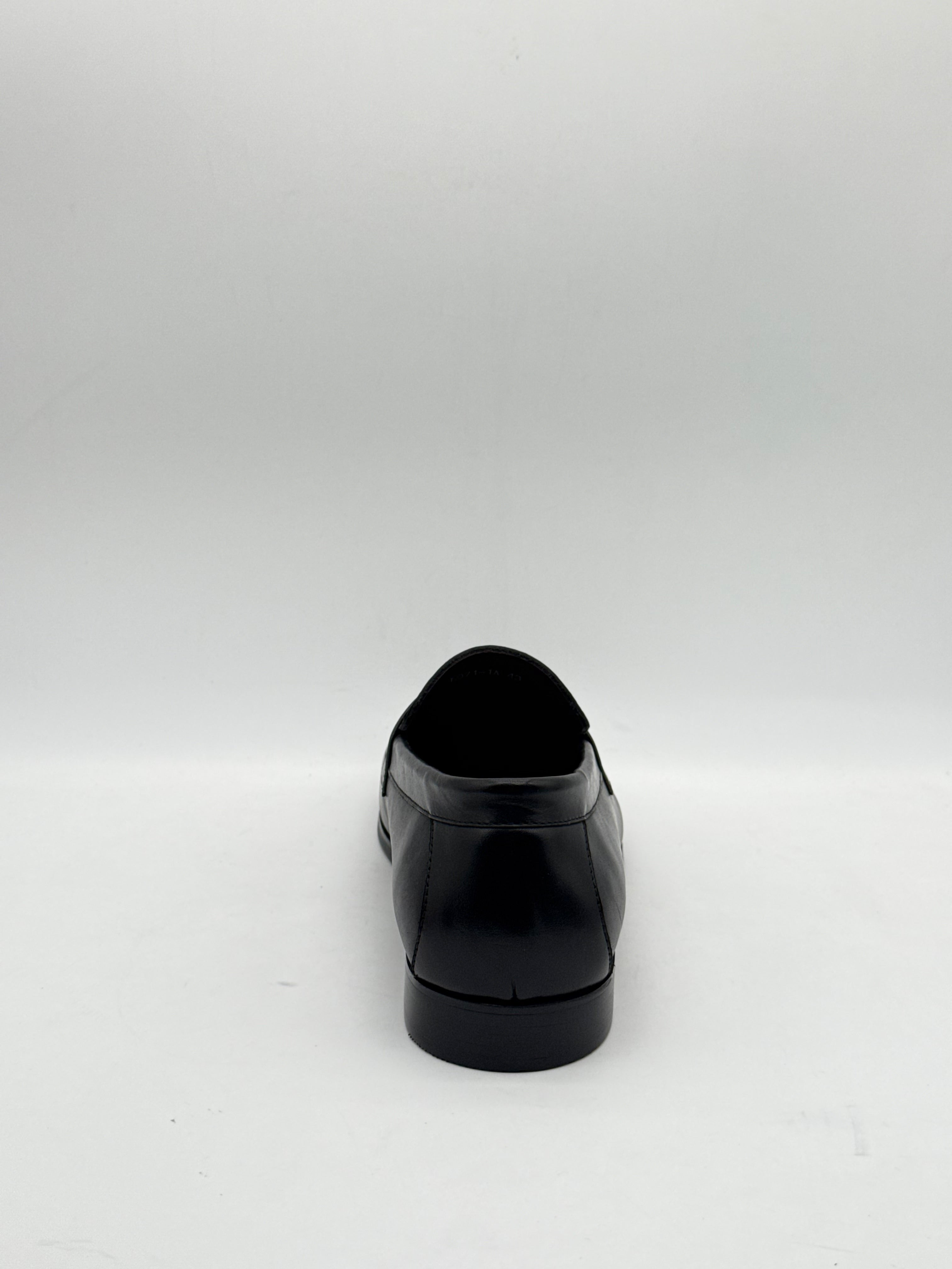 Smooth Leather Slim-Heel Penny Loafer