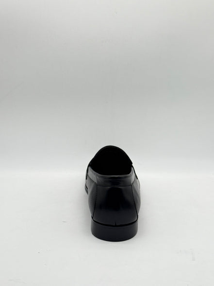 Smooth Leather Slim-Heel Penny Loafer