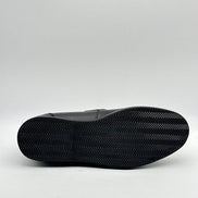 Black Leather Single Buckle Loafer