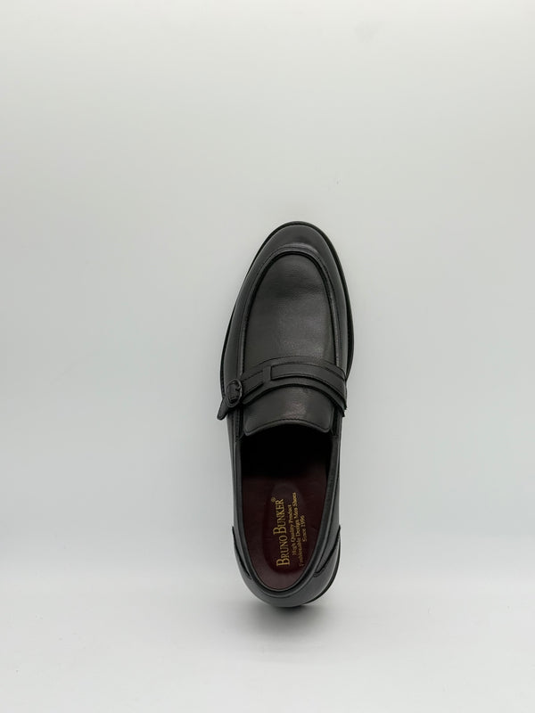 Smooth Leather Buckle Loafer