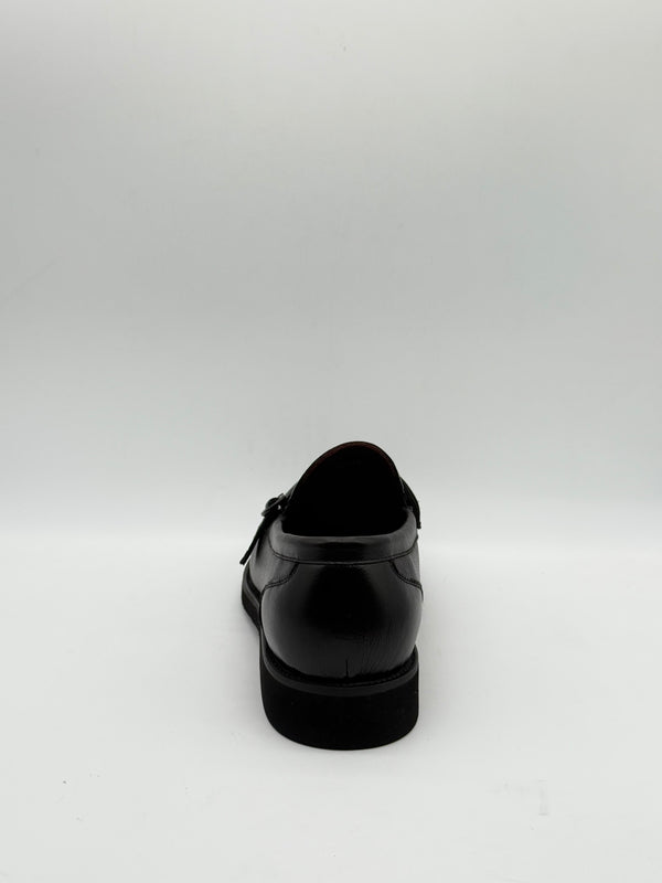 Smooth Leather Buckle Loafer