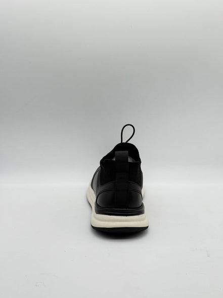 Smooth Leather & Knit Collar Runner Sneaker