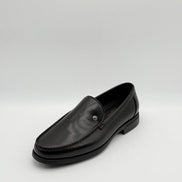 Smooth Leather Loafer with Globe Pin