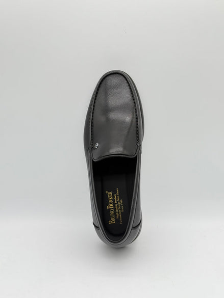 Smooth Leather Loafer with Globe Pin