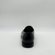 Smooth Leather Loafer with Globe Pin