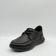 Smooth Leather Moc-Toe Casual Lace-Up