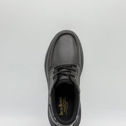 Smooth Leather Moc-Toe Casual Lace-Up