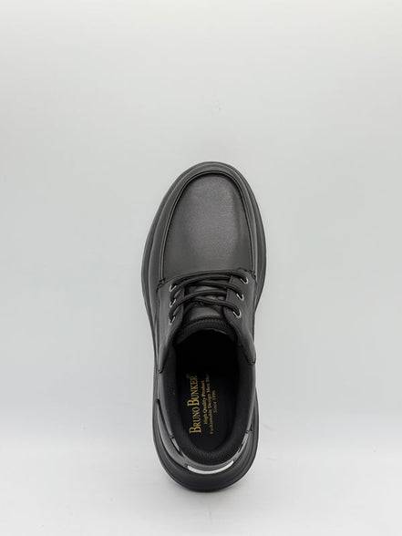 Smooth Leather Moc-Toe Casual Lace-Up