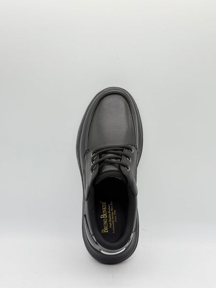 Smooth Leather Moc-Toe Casual Lace-Up