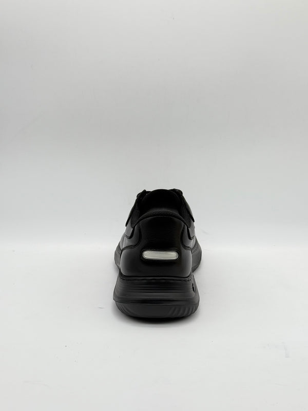 Smooth Leather Moc-Toe Casual Lace-Up