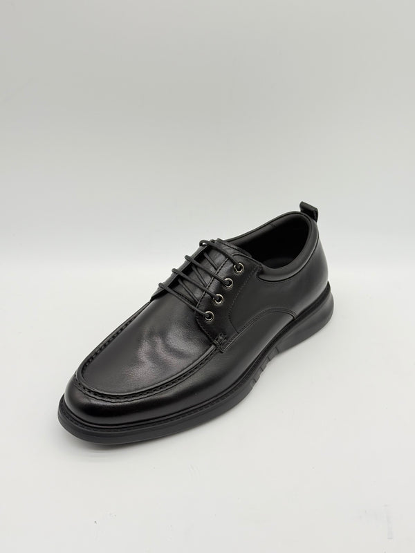 Smooth Leather Moc-Toe Derby