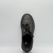 Snake-Embossed Leather Hiking Shoe