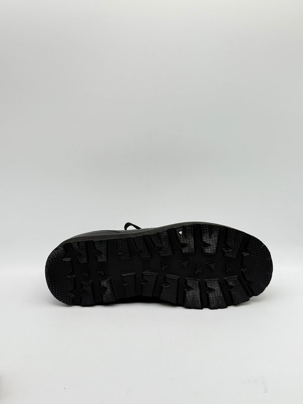 Snake-Embossed Leather Hiking Shoe