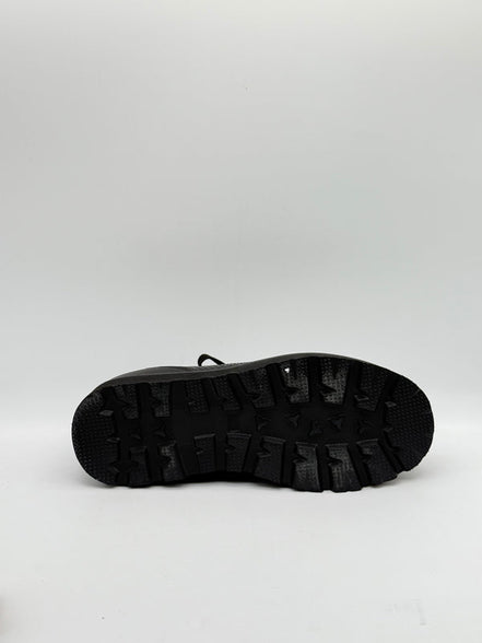 Snake-Embossed Leather Hiking Shoe