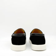 Suede BB Strap Loafer - Black