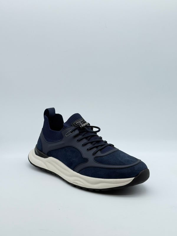 Suede & Knit Runner Sneaker
