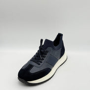 Suede & Leather Mixed Panel Trainer