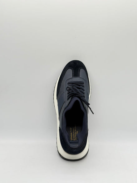 Suede & Leather Mixed Panel Trainer