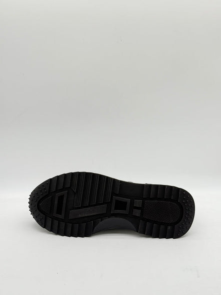 Suede & Leather Mixed Panel Trainer