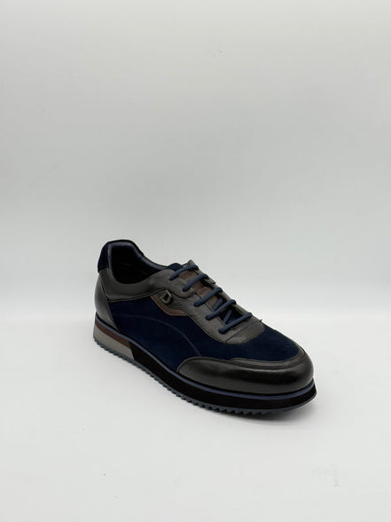 Suede & Leather Panelled Runner