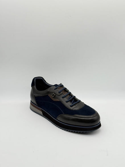 Suede & Leather Panelled Runner