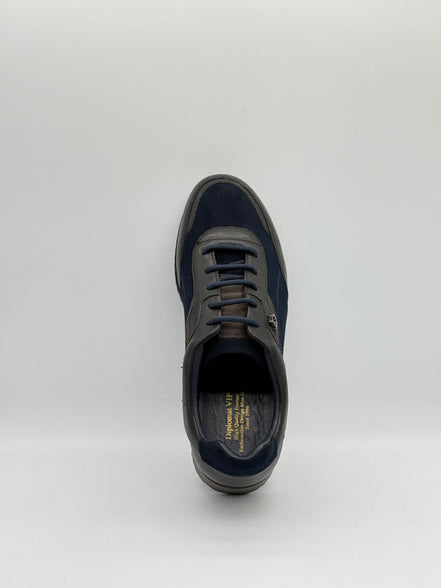 Suede & Leather Panelled Runner