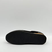 Suede & Leather Runner with Orange Accent