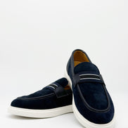 Suede Stripe Band Loafer