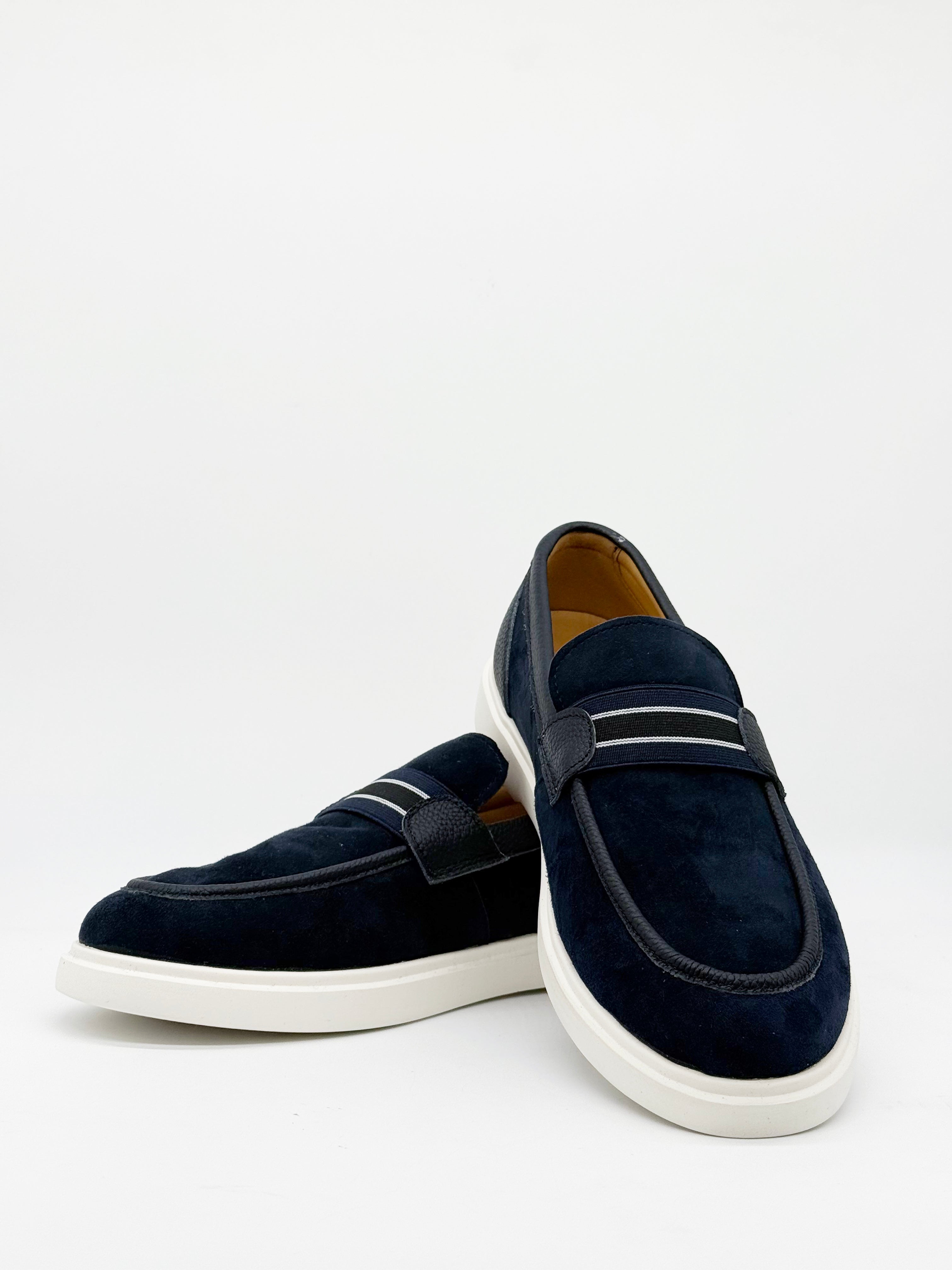 Suede Stripe Band Loafer