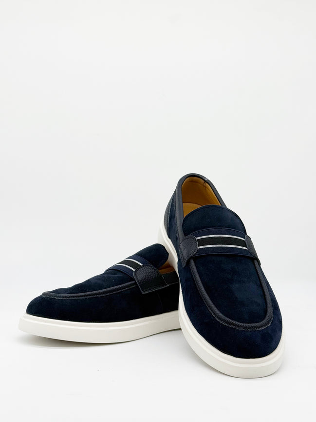 Suede Stripe Band Loafer