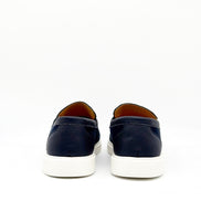 Suede Stripe Band Loafer - Navy
